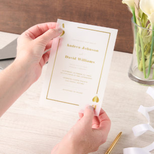 Invitations En Vélin Minimaliste Mariage Poker Casino Gold Vegas