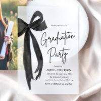 Moderne Elégant tendance Stylish Black Bow Graduat