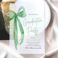 Moderne tendance Lime Green Bow Graduation Party