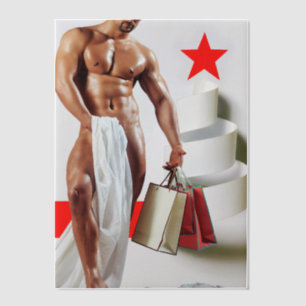 Invitations En Vélin Noël SlipperyJoe présente sexy rouge star vacances