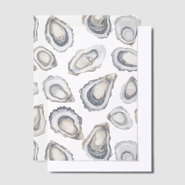Invitations En Vélin Oysters superposition Ocean Beach Mariage nautique (Compenser)