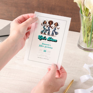 Invitations En Vélin Retro Disco Queens Anniversaire Photo