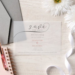 Invitations En Vélin Script rouge minimal simple avec Mariage blanc pho