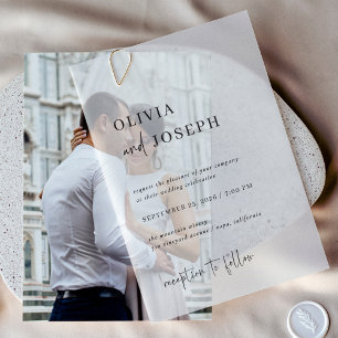Invitations En Vélin Simple, moderne et minimaliste   MARIAGE