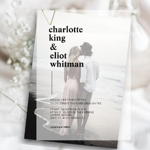 Invitations En Vélin Simple, moderne, Mariage,