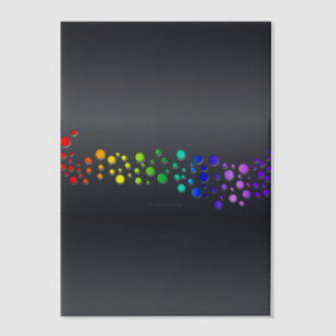 Invitations En Vélin SlipperyJoe aime les bulles rouge orange jaune ver