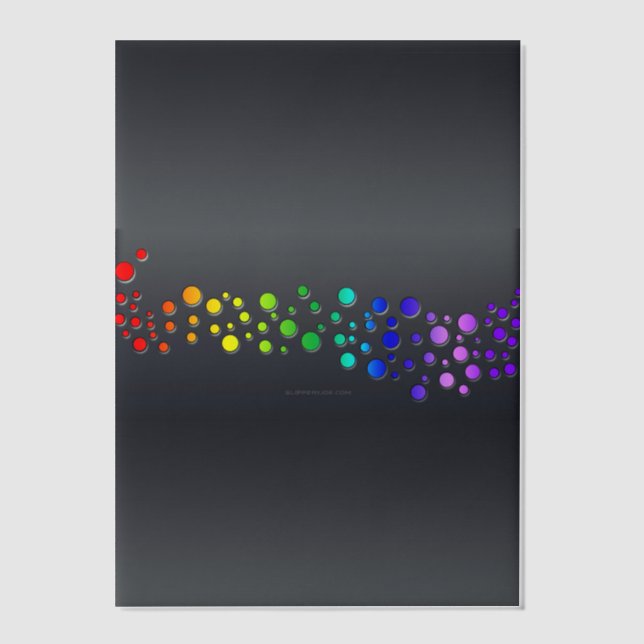 Invitations En Vélin SlipperyJoe amour bulles rouge orange jaune vert c (Recto)