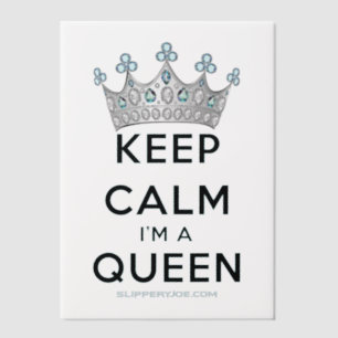 Invitations En Vélin SlipperyJoe's Keep Calm Queen royal attrait oeil c