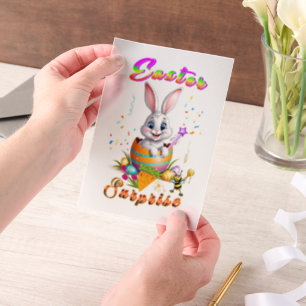 Invitations En Vélin Surprise de Pâques