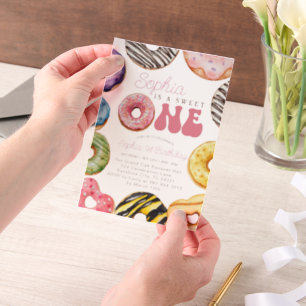 Invitations En Vélin Sweet One Birthday Invitation, 1er Birthday Girl