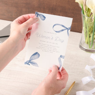 Invitations En Vélin Sweet Women's Day Fancy Bow History Mois