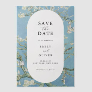 Invitations En Vélin Van Gogh Almond Blossom Wedding Enregistrer la dat