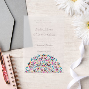 Invitations En Vélin Whimsical Luxury ivoire Floral Style Mariage front