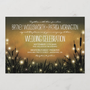 Invitations enchantées de mariage de luciole de