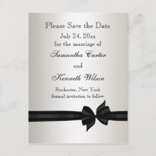 Invitations enes ivoire et noires de mariage