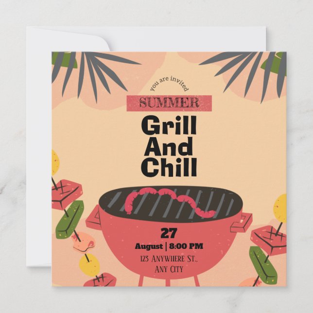 Invitations Et Annonces De Grill And Chill (Devant)