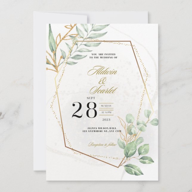 Invitations et papeterie florales Mariages (Devant)