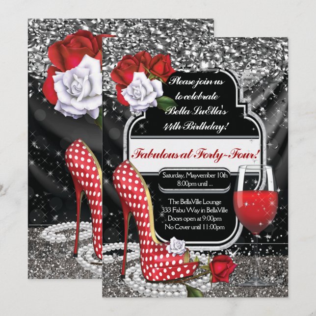 Invitations fabuleuses et Flirty de partie (Devant / Derrière)
