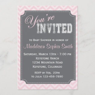 Invitations faites sur commande de baby shower