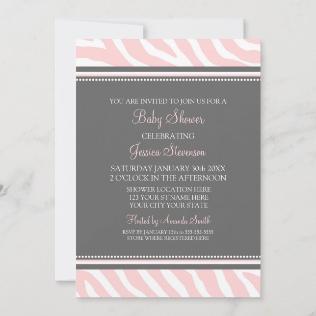 Invitations faites sur commande de baby shower de (Dos)