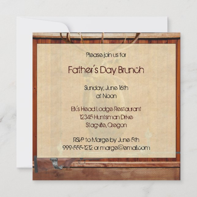 Invitations faits sur commande de brunch de fête (Devant)