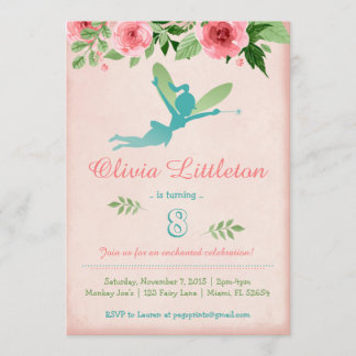 Invitations féeriques de fête d'anniversaire -