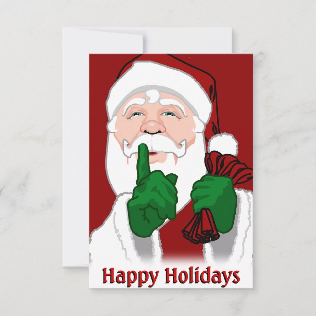 Invitations Fête de Noël Cartes Père Noël personna (Devant)
