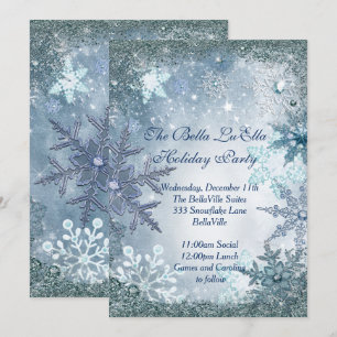 Invitations Fête des Fêtes de Snowflake