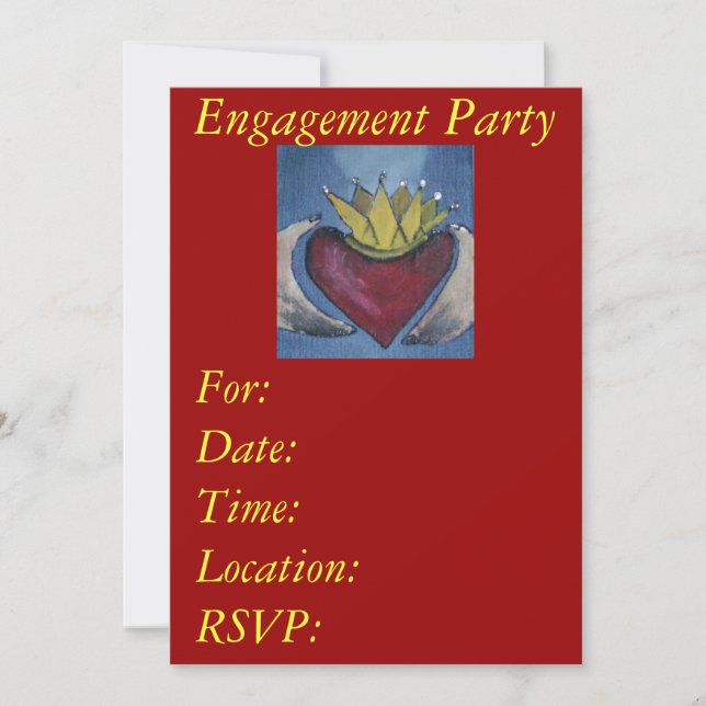 Invitations fêtes de fiançailles (Devant)