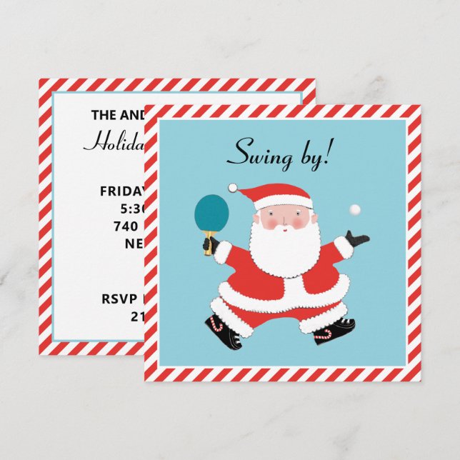 Invitations fêtes de Noël (Devant / Derrière)