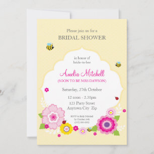 INVITATIONS Fêtes des mariées :: thème jardin 1