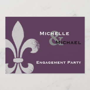 Invitations Fleur de Lis Party Chic Simple
