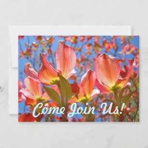 Invitations Fleurs d'Arbre de Cornouiller Rose Ble