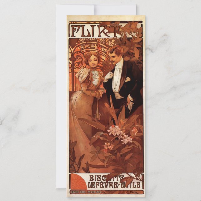 Invitations Flirt Alphonse Mucha (Devant)