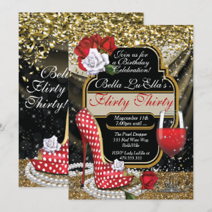 Invitations Flirty de fête d'anniversaire