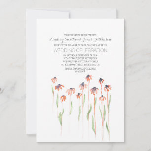 Invitations florales de mariage d'aquarelle