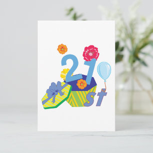 Invitations florales du 21e anniversaire