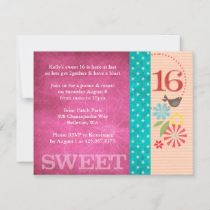 Invitations florifères funky