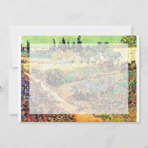 Invitations. Flowering garden with path Invitation