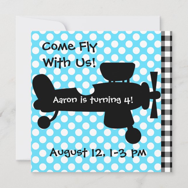 Invitations folles plates de coup d'anniversaire (Devant)