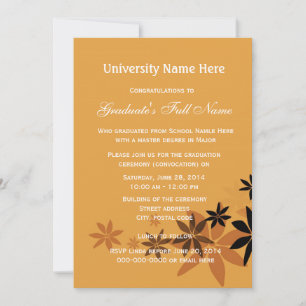 Invitations for graduation ceremony (convocation)