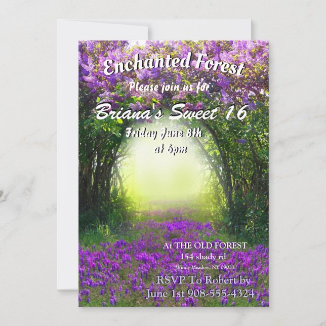 invitations Forêt Enchantée (Devant)