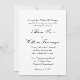 Invitations formelles de mariage