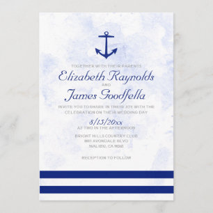 Invitations formelles de mariage d'Ancre