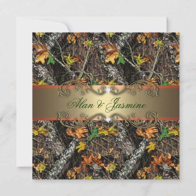 Invitations formelles de mariage de Camo (Devant)