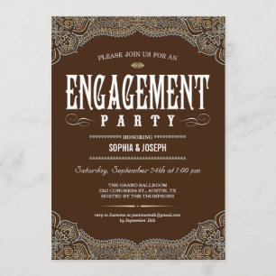Invitations formelles de partie de fiançailles de