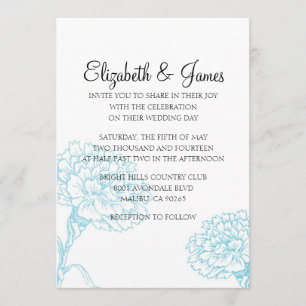 Invitations formelles modernes faites sur commande