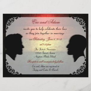 Invitations gaies faites sur commande de mariage