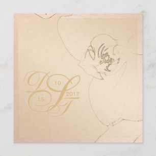 Invitations Gold de l'Orchid Blush