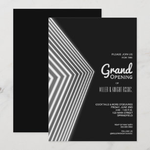 Invitations grand ouverture White Neon